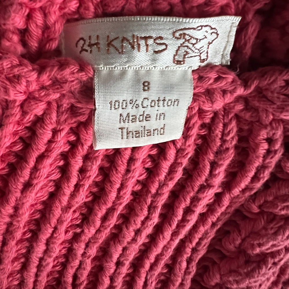 Like new size 8 girls hand knit sweater - Picture 3 of 4